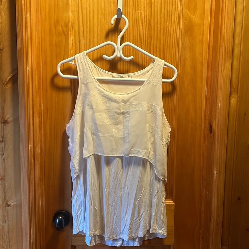 MEXX - Metropolitan Cream Tank - Large - Shoulder/Chest Over Lay
